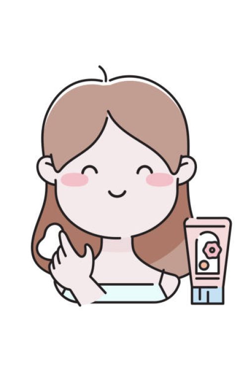 Modern Cute Vector Illustration of a Young Woman Applying a Hair Mask. Haircare isolated concept illustration on a white background.